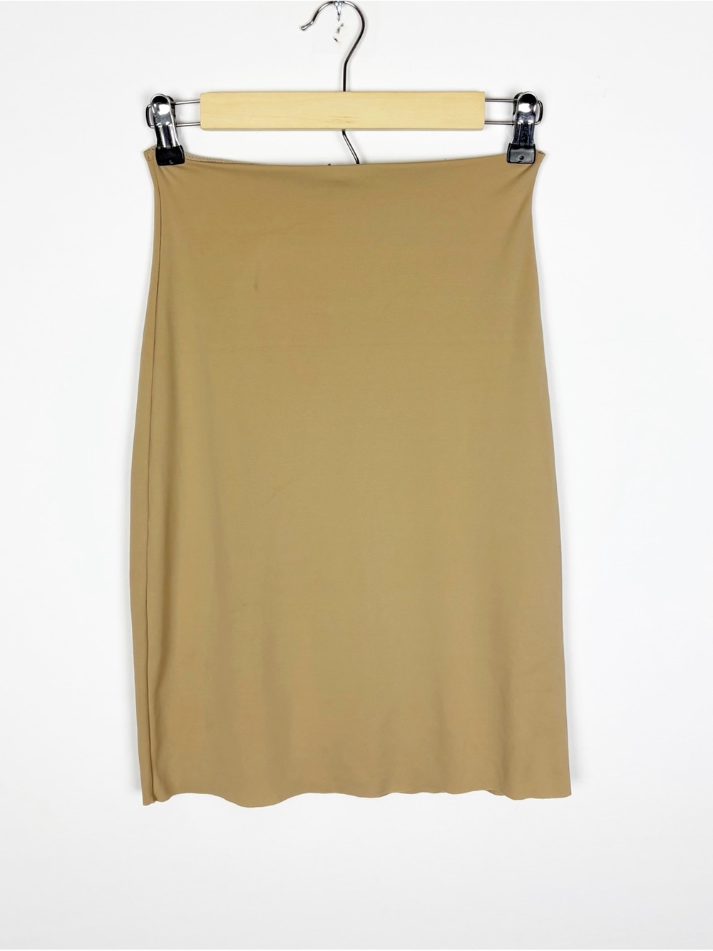 Assets by Sara Blakely Shapewear Slip Skirt Tan Beige Bodycon Size XL